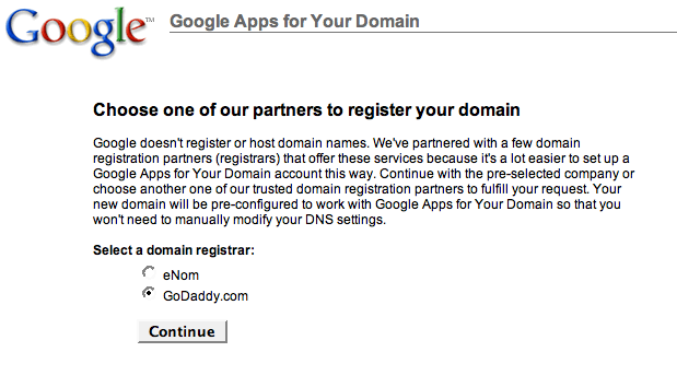Google Apps Lets You Choose Your Registrar